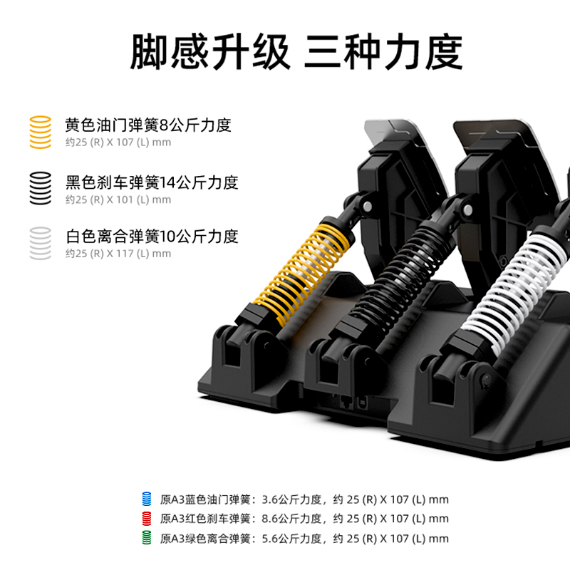 莱仕达Z3赛车模拟器A3踏板弹簧游戏方向盘油门离合踏板阻尼改装配件-图0