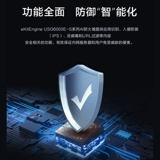 Huawei Kunling enterprise-level firewall 10*GERJ45+2*10GESFP+ VPN security 100 with capacity small and medium-sized office desktop cloud management USG6000E-S03