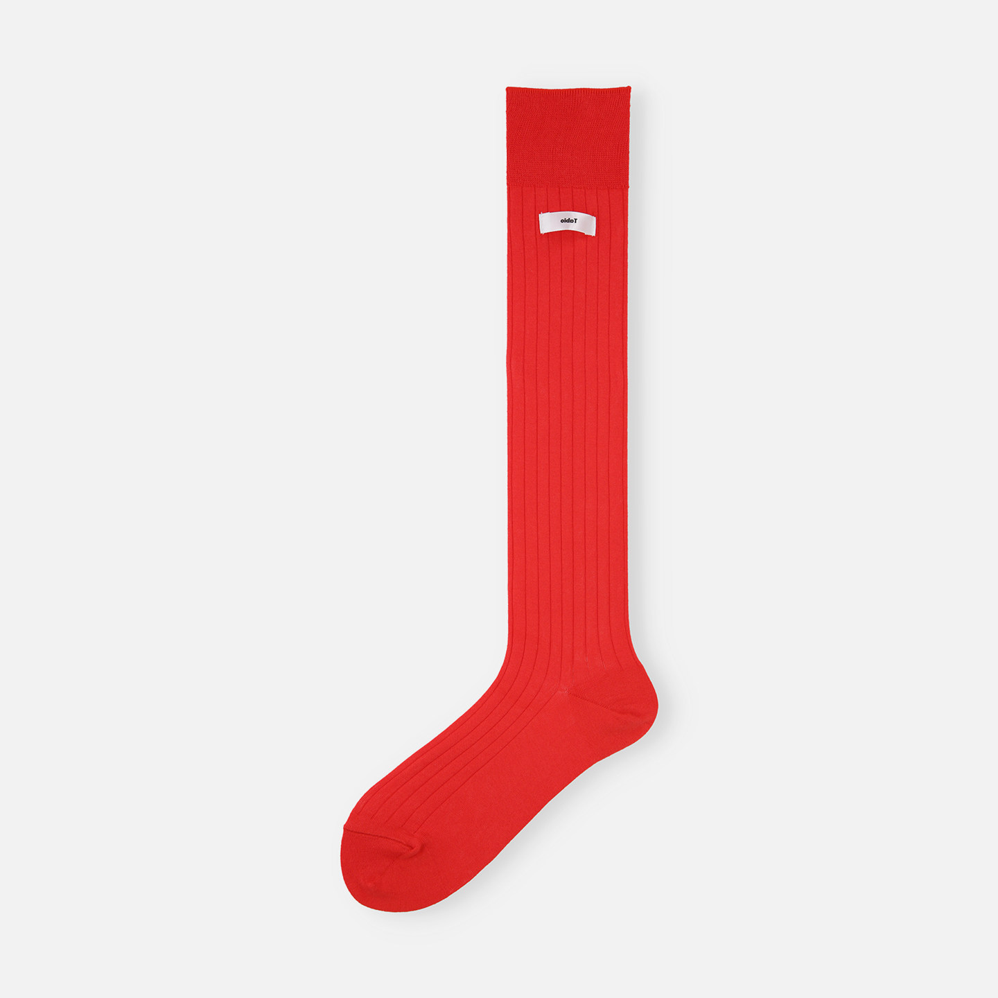 Tabio letter cloth label calf socks for women, fashionable and versatile stockings with boots, stockings, solid color high socks for women