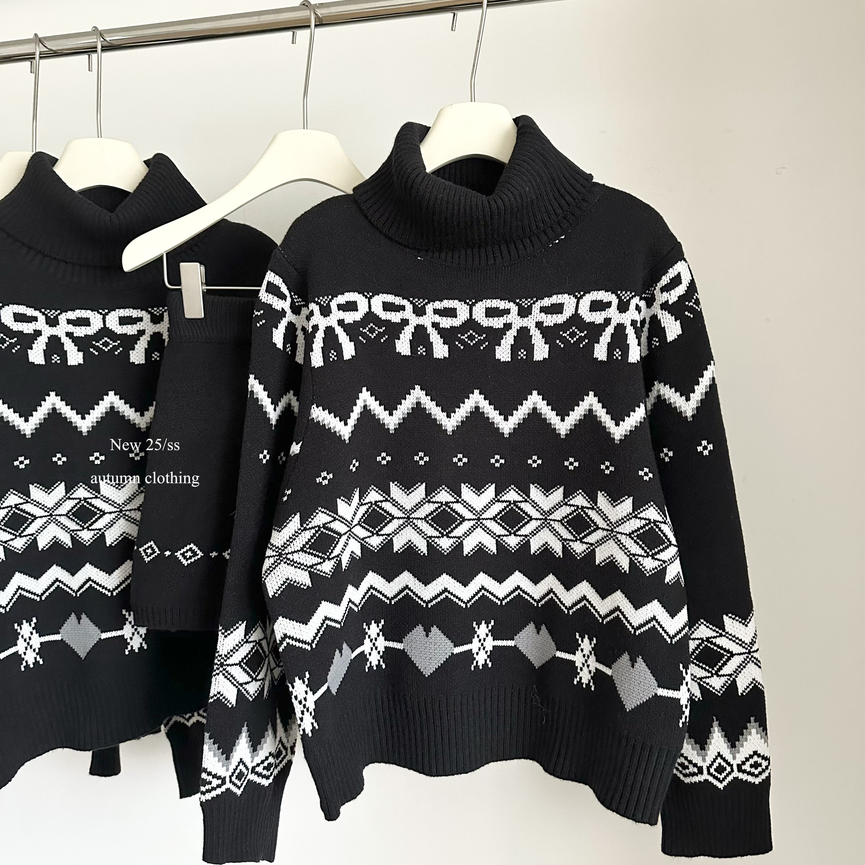 气质一整套ootd穿搭费尔岛高领毛衣外套上衣女+针织短裤两件套装,淘宝优惠券,粉丝福利购,淘宝优惠卷