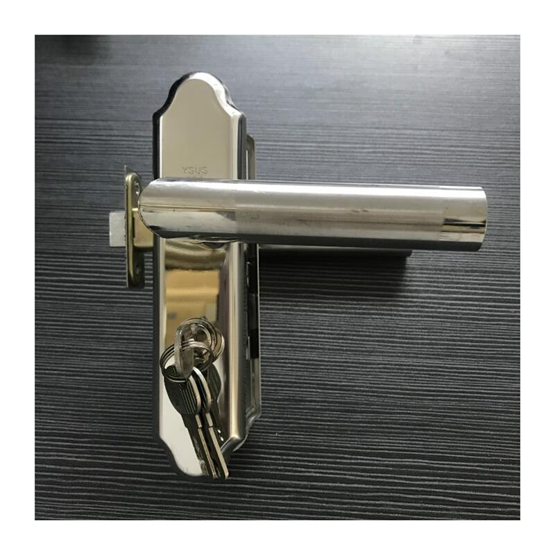 不锈钢带钥匙门锁浴室单舌门锁卫生间厕所卧室房门卫浴通用型执手-图0