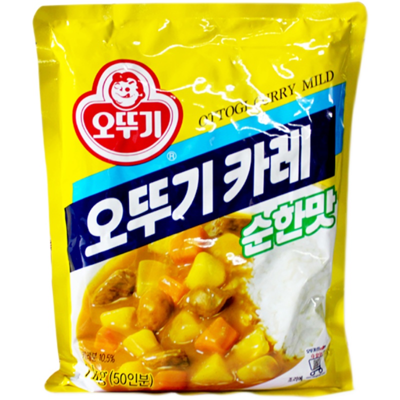 韩国进口 不倒翁原味咖喱粉酱韩式黄咖喱饭酱料1kg*10袋 整箱商用 - 图3