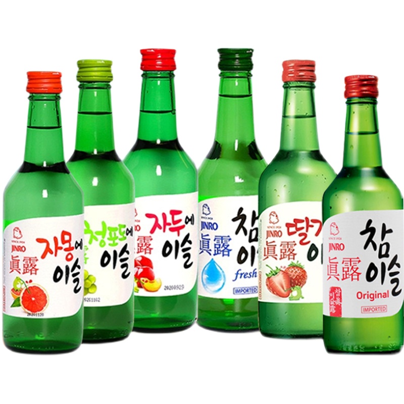 韩国进口真露烧酒清酒葡萄西柚李子微醺低度果味利口酒13度360ml - 图3