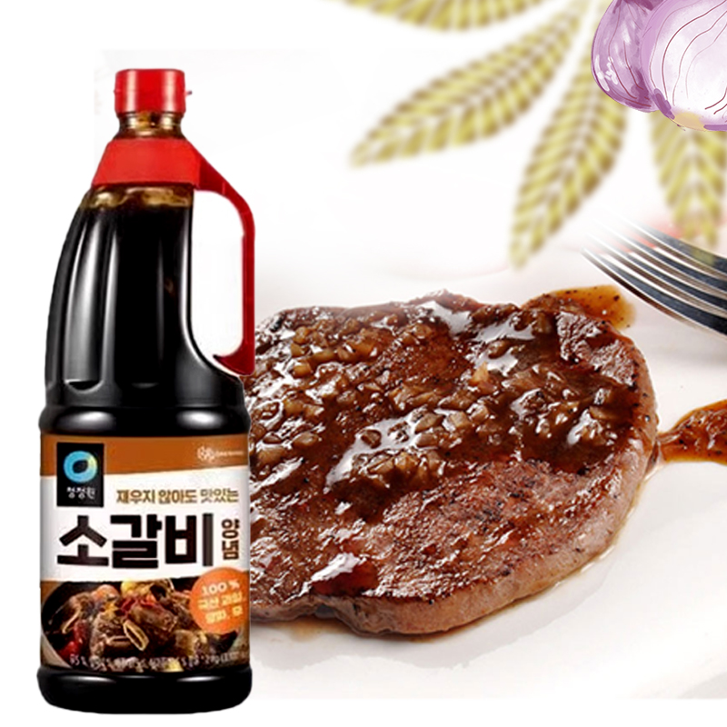 韩国名家清净园烤肉酱牛肉牛排猪肉猪排韩式烧烤腌料2kg*8瓶商用-图1