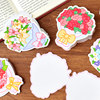 Valentine's Day flower bouquet shape message blessing card