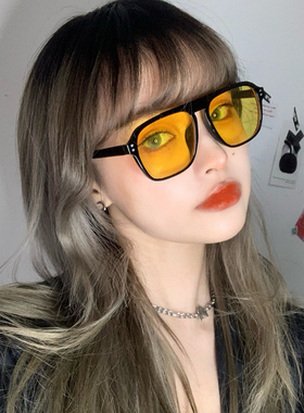 王俊凯同款黄色墨镜男开车太阳镜