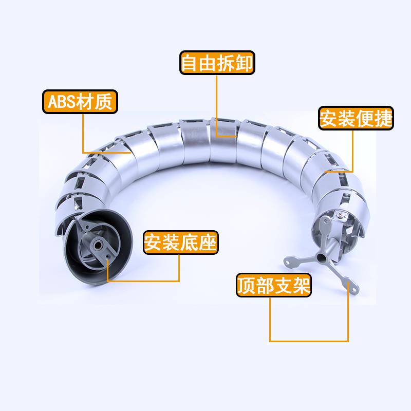 办公桌蛇形管电脑桌底穿线孔下走线管会议桌收纳整理升降桌集线器-图0