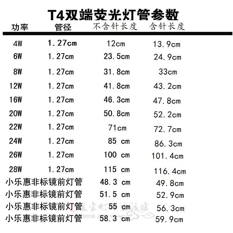 T4镜前灯荧光灯管长条三基色卫生间老式细日光灯管55CM22W20W24T5 - 图1