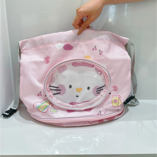 可爱猫游泳包儿童干湿分离大容量防水带鞋仓泳衣收纳袋双肩旅行包 - 图3