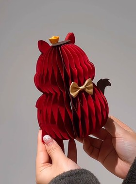 小马摆件2026新款蜂窝立体元旦春节客厅入户玄关桌面装饰氛围布置