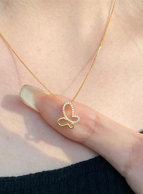 日本MUMI轻奢国风新中式镂空镶钻蝴蝶结项炼女文艺浪漫设计锁骨炼