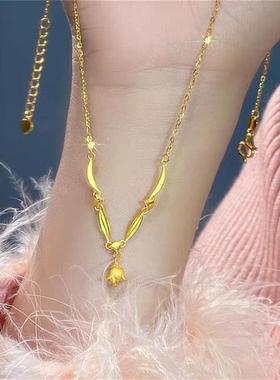 日本MUMI新中式国潮梦幻花流苏项炼女套炼 炼 吊坠婚嫁高级感黄金