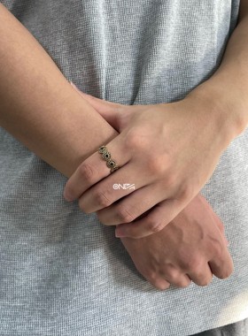 ONEPART“柏林花事”钛钢开口戒