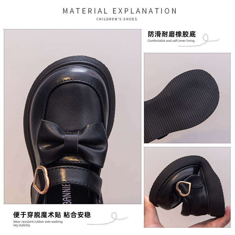 真皮女童公主鞋配礼服鞋2025春秋新款洋气女宝黑色软底皮鞋演出鞋,淘宝优惠券,粉丝福利购,淘宝优惠卷