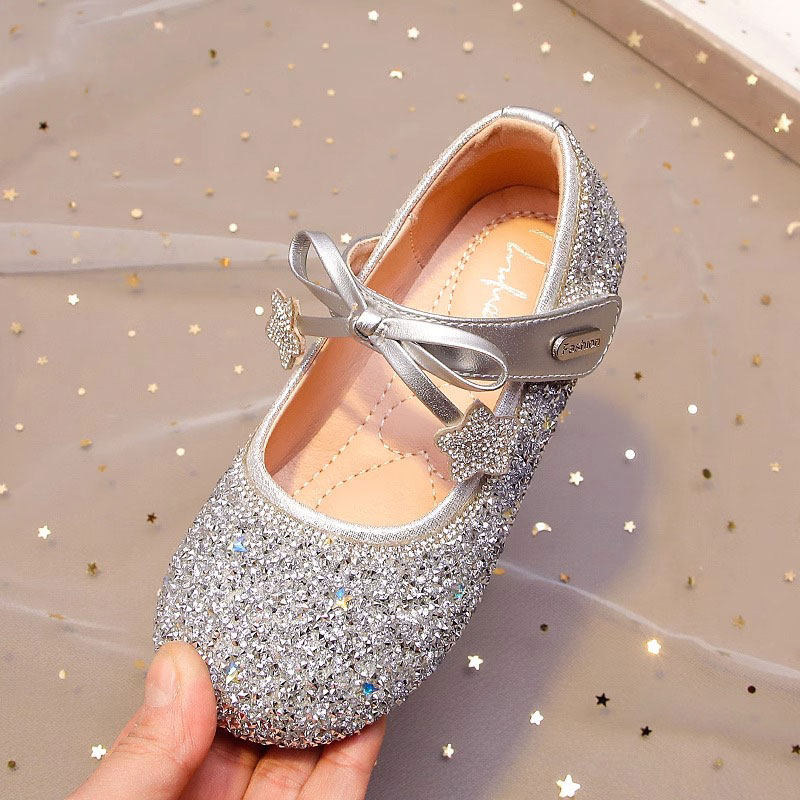 真皮女童公主鞋2025春秋新款儿童水晶鞋女孩软底皮鞋宝宝爱莎单鞋,淘宝优惠券,粉丝福利购,淘宝优惠卷