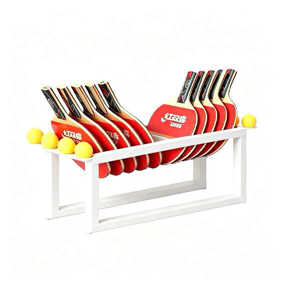 Table tennis racket table storage display rack