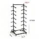 Movable multi-layer skateboard and snowboard display storage rack