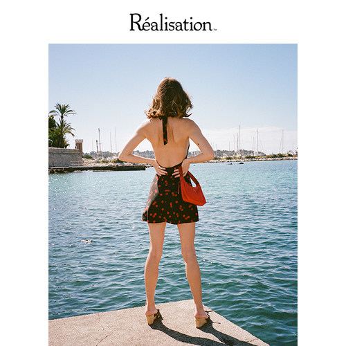 RealisationPar 连衣裙挂脖露背真丝短裙 The Leila - 图2