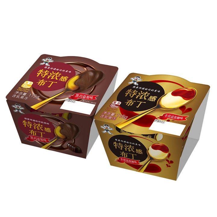 旺旺特浓感布丁甜品冷藏黑巧慕斯卡仕达焦糖115g*4/6杯零食多规格,淘宝优惠券,粉丝福利购,淘宝优惠卷