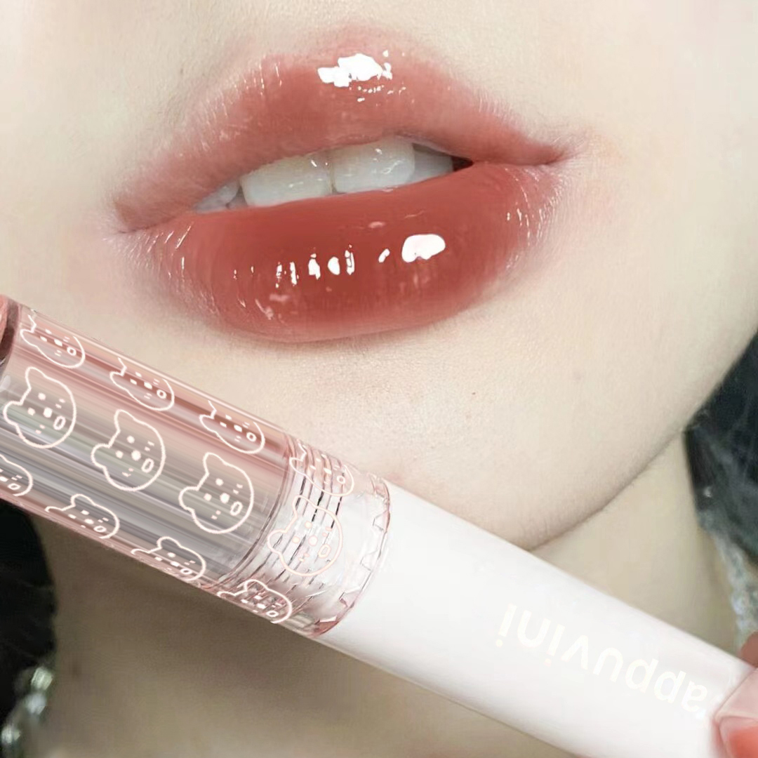 Cherry Pink Mirror Water Lip Gloss Lip Glaze Transparent Gla - 图1