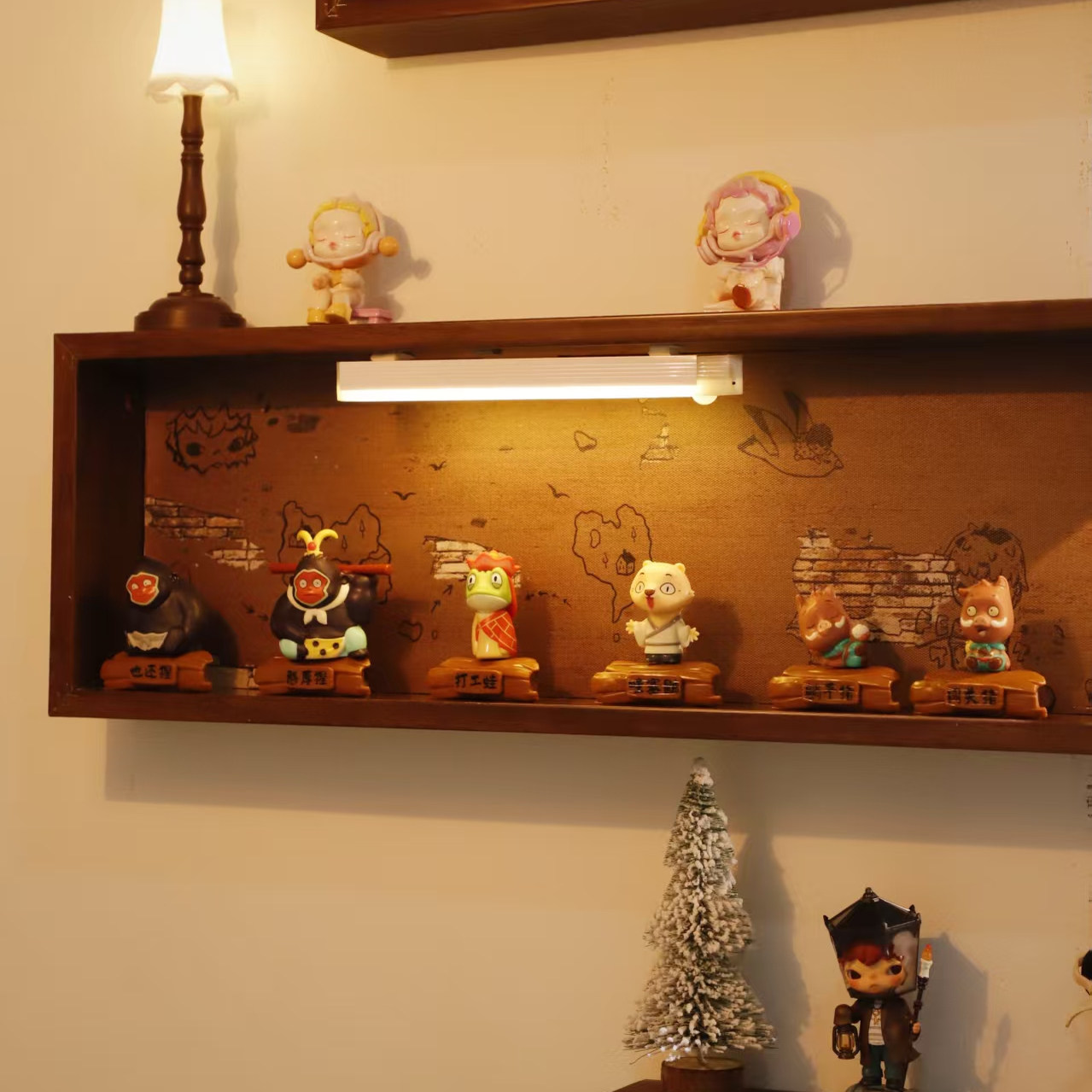 手办收纳装饰画小野盲盒转角置物架萌粒展示盒客厅墙角壁画收纳架,淘宝优惠券,粉丝福利购,淘宝优惠卷