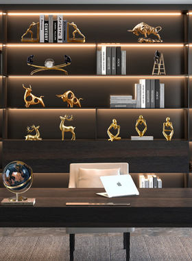 轻奢高档招财办公室装饰摆件