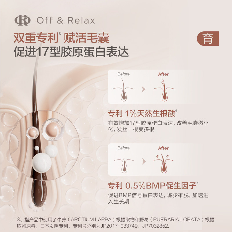 【清凉一夏】OffRelax防脱育发液or头皮精华固发密发强韧防掉发