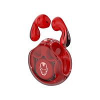 迪士尼漫威正品蓝牙耳机无线运动半入耳新款高颜值电竞游戏降噪