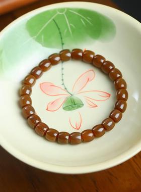 天然无优化手串美域直切和田玉