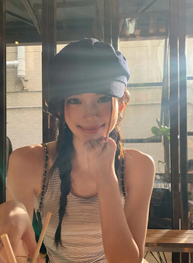 日韩系光版牛仔布鸭舌帽