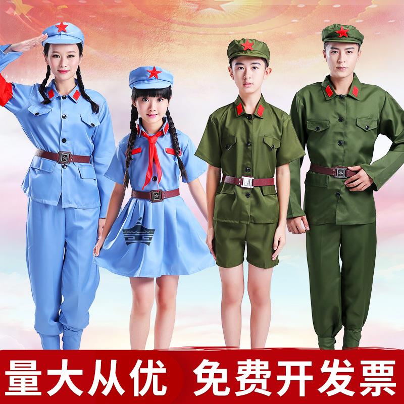 小红军衣服儿童演出服小八路军红卫兵女新四军红星闪闪舞蹈表演服