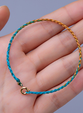 细款手绳编织手链金线多色手工