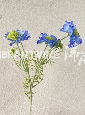 仿真花单枝植绒轮峰菊家居摆件装饰婚庆影楼室内软装花卉花艺