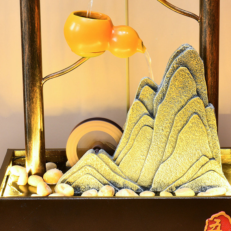 风水轮流水摆件循环水客厅电视柜玄关落地装饰品招财乔迁开业礼物,淘宝优惠券,粉丝福利购,淘宝优惠卷