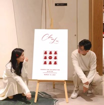 Book Wedding Banquet Greeting Cards Kt Board Hotel Wedding Signs Arrangement Wedding Celebration Online Red Doorway Photo Guide Cards Customized