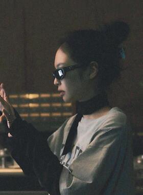 jennie同款太阳眼镜女款猫眼高级感窄框抗UV发箍太阳眼镜gm2024新