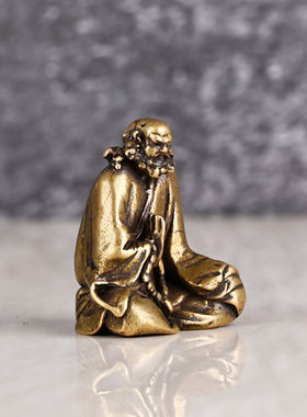 黄铜摆件做旧沙和尚沙悟净铜雕件