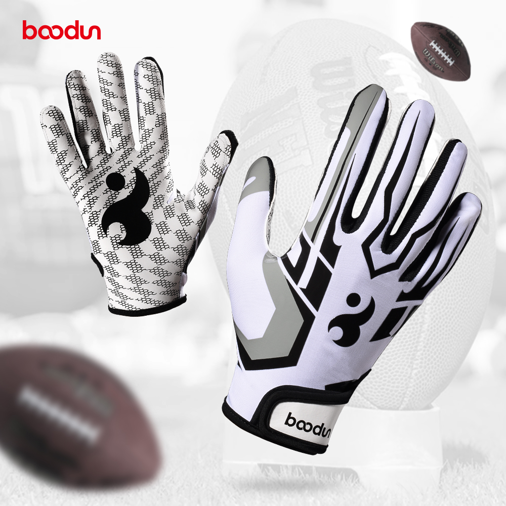 BOODUN棒球手套美式足球粘球手套飞盘透气硅胶防滑美式橄榄球手套 - 图0