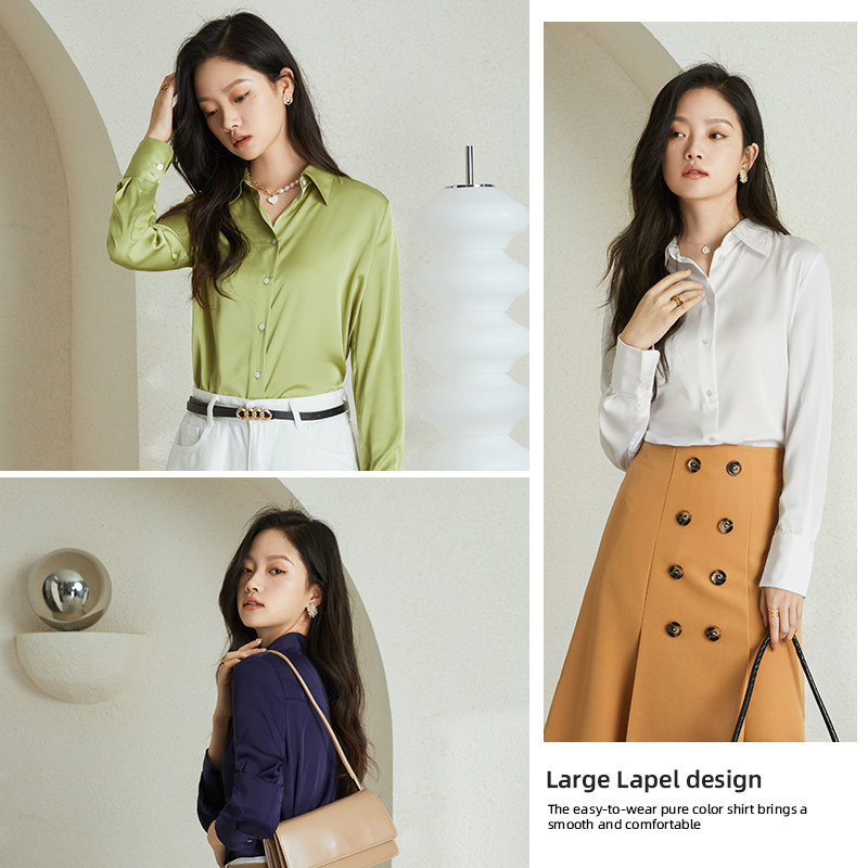 plus rapide仿真丝设计感春季衬衫 PLUSRAPIDE衬衫