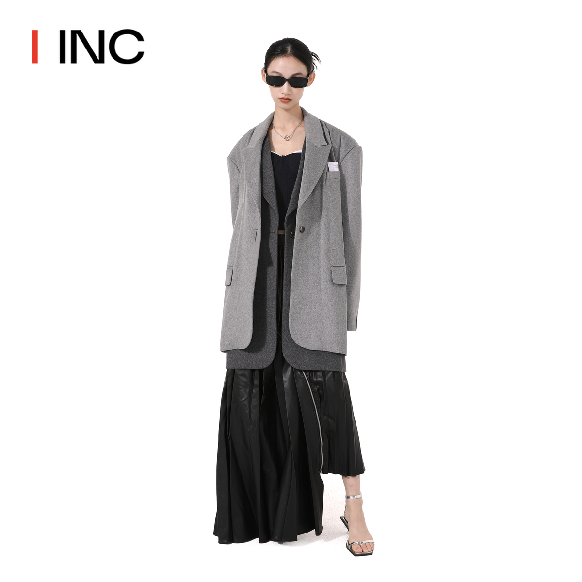 【ROKH 设计师品牌】IINC 23AW双层定制小众设计感西装外套女
