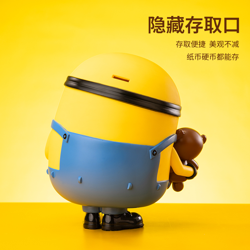 环球影业小黄人BOBTIM存钱罐公仔手办玩具储蓄桌面摆件生日礼物