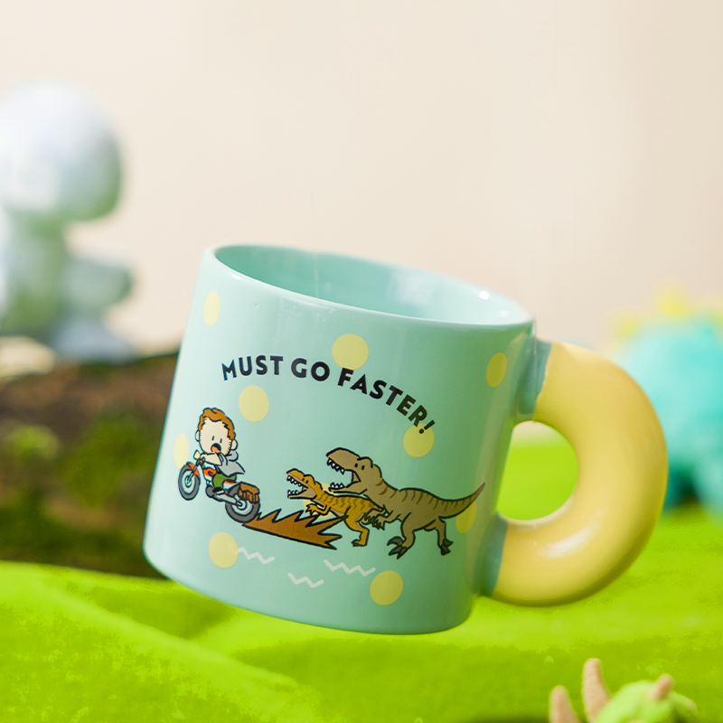 环球影业侏罗纪世界重生系列卡通马克杯恐龙饮水杯咖啡杯陶瓷杯,淘宝优惠券,粉丝福利购,淘宝优惠卷