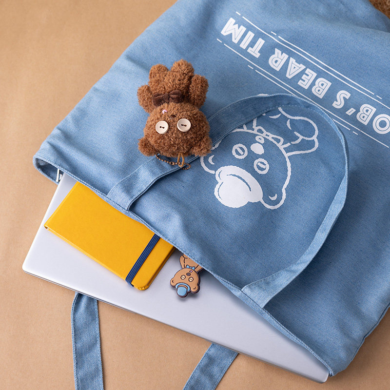 【体育】环球影业小黄人TIM熊氧气蓝单肩包包挂大容量通勤牛仔包,淘宝优惠券,粉丝福利购,淘宝优惠卷