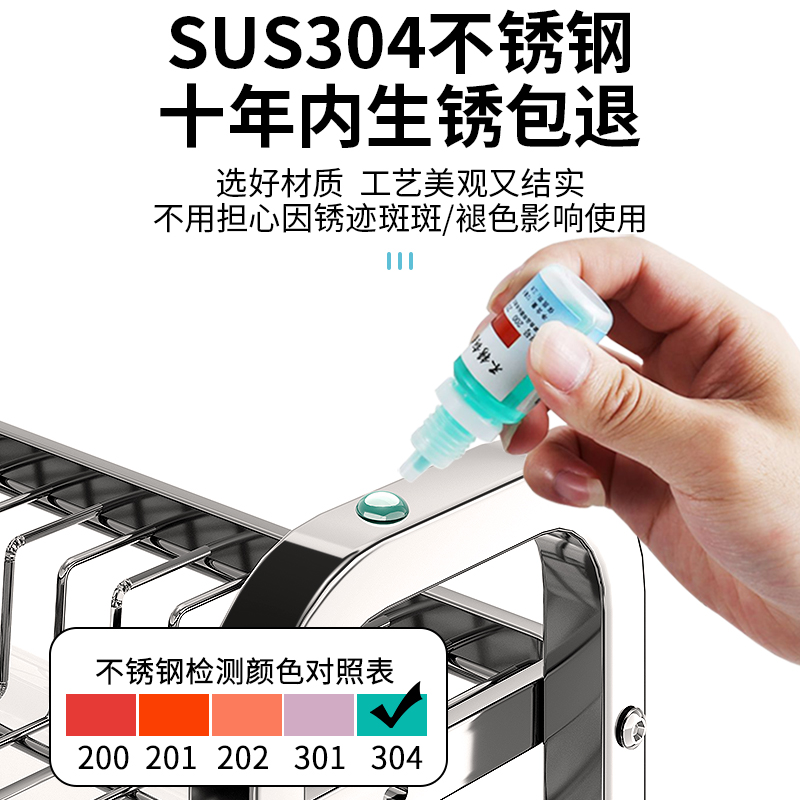 304不锈钢厨房碗碟沥水架多层放碗架碗筷碗盘收纳架碗柜置物架 - 图0