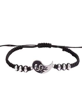 中复古手工太极阴阳龙手链一对