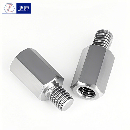 304不锈钢单头六角接线柱隔离柱阴阳螺柱单通支撑内外牙连接铜柱 - 图1