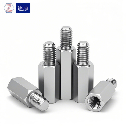 304不锈钢单头六角接线柱隔离柱阴阳螺柱单通支撑内外牙连接铜柱 - 图0