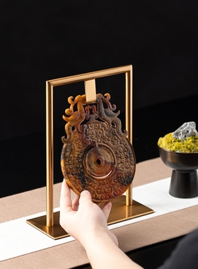 高端龙纹玉扣茶室展示柜