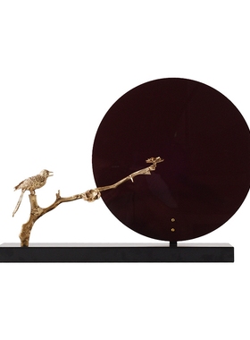 禅意新中式软装饰品新古典摆件样板间售楼部玄关酒店客厅工艺术品