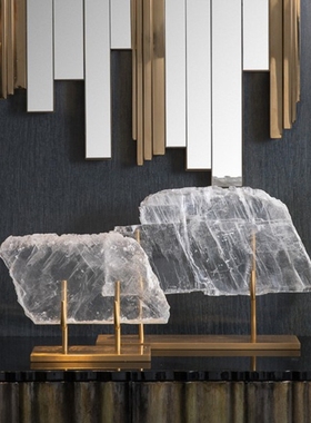 新中式客厅玄关摆设黄铜金鱼